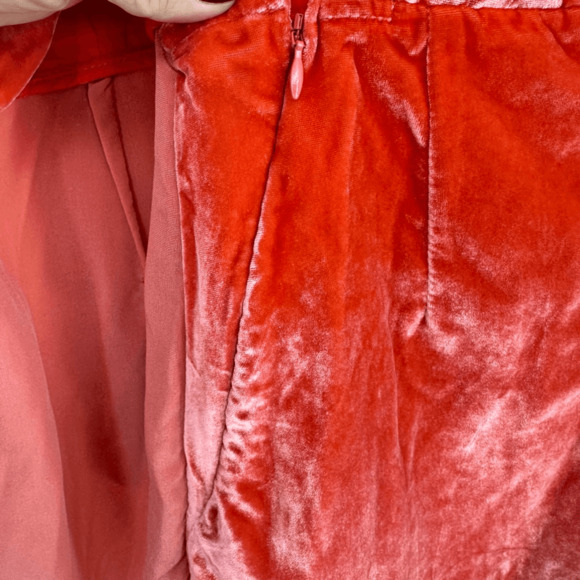 Free People Viola Velvet Romper Size S Orange Long Sleeve Tassels Boho Festival - Picture 12 of 15